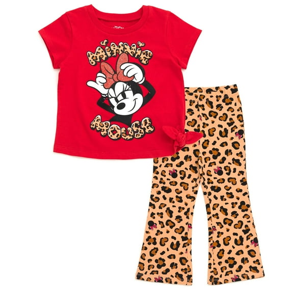 Disney Minnie Mouse T-Shirt and Flare Leggings Outfit Set Infant to Big Kid