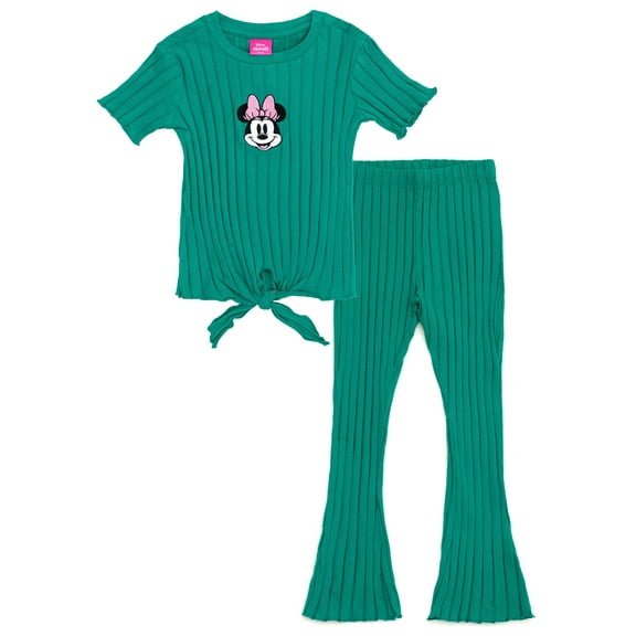 Disney Minnie Mouse T-Shirt and Flare Pants Outfit Set Toddler to Big Kid