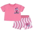 thumbnail image 1 of Disney Minnie Mouse T-Shirt and French Terry Shorts Outfit Set Newborn to Infant, 1 of 4