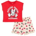 thumbnail image 1 of Disney Minnie Mouse T-Shirt and French Terry Shorts Outfit Set Toddler to Big Kid, 1 of 5