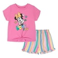 thumbnail image 1 of Disney Minnie Mouse T-Shirt and Gauze Shorts Outfit Set Toddler to Big Kid, 1 of 4