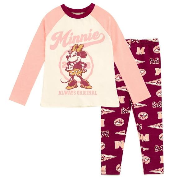 Disney Minnie Mouse T-Shirt and Leggings Outfit Set Logo Infant to Little Kid