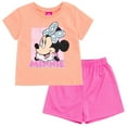 thumbnail image 1 of Disney Minnie Mouse T-Shirt and Mesh Shorts Outfit Set Toddler to Big Kid, 1 of 5