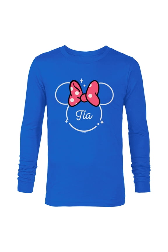 Minnie Mouse Tía Aunt Head Icon Magic Día de la Madre - Long Sleeve T-Shirt for Men - Customized-Navy
