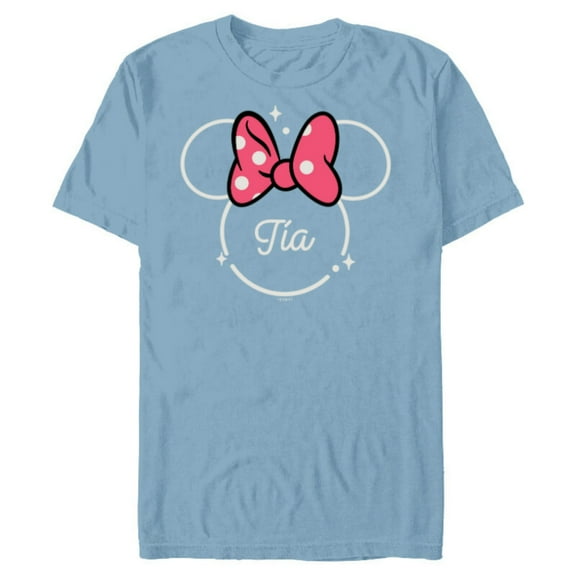 Disney Minnie Mouse Tía Aunt Head Icon Magic Día de la Madre - Short Sleeve Blended T-Shirt for Adults - Customized-Ocean Blue