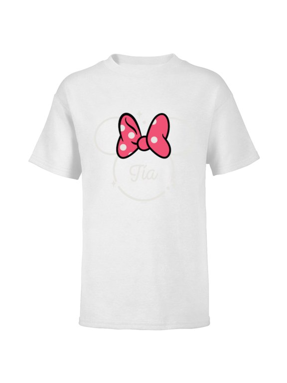 Minnie Mouse Tía Aunt Head Icon Magic Día de la Madre - Short Sleeve T-Shirt for Kids - Customized-White