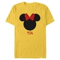 thumbnail image 1 of Disney Minnie Mouse Tía Aunt Red Bow Family Día de la Madre - Short Sleeve Blended T-Shirt for Adults - Customized-Yellow, 1 of 5