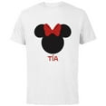 thumbnail image 1 of Disney Minnie Mouse Tía Aunt Red Bow Family Día de la Madre - Short Sleeve Cotton T-Shirt for Adults - Customized-White, 1 of 5