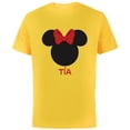 thumbnail image 1 of Disney Minnie Mouse Tía Aunt Red Bow Family Día de la Madre - Short Sleeve Cotton T-Shirt for Adults - Customized-Yellow, 1 of 5