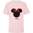 thumbnail image 1 of Disney Minnie Mouse Tía Aunt Red Bow Family Día de la Madre - Short Sleeve T-Shirt for Kids - Customized-Soft Pink, 1 of 5