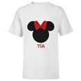thumbnail image 1 of Disney Minnie Mouse Tía Aunt Red Bow Family Día de la Madre - Short Sleeve T-Shirt for Kids - Customized-White, 1 of 5
