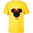 thumbnail image 1 of Disney Minnie Mouse Tía Aunt Red Bow Family Día de la Madre - Short Sleeve T-Shirt for Kids - Customized-Yellow, 1 of 5