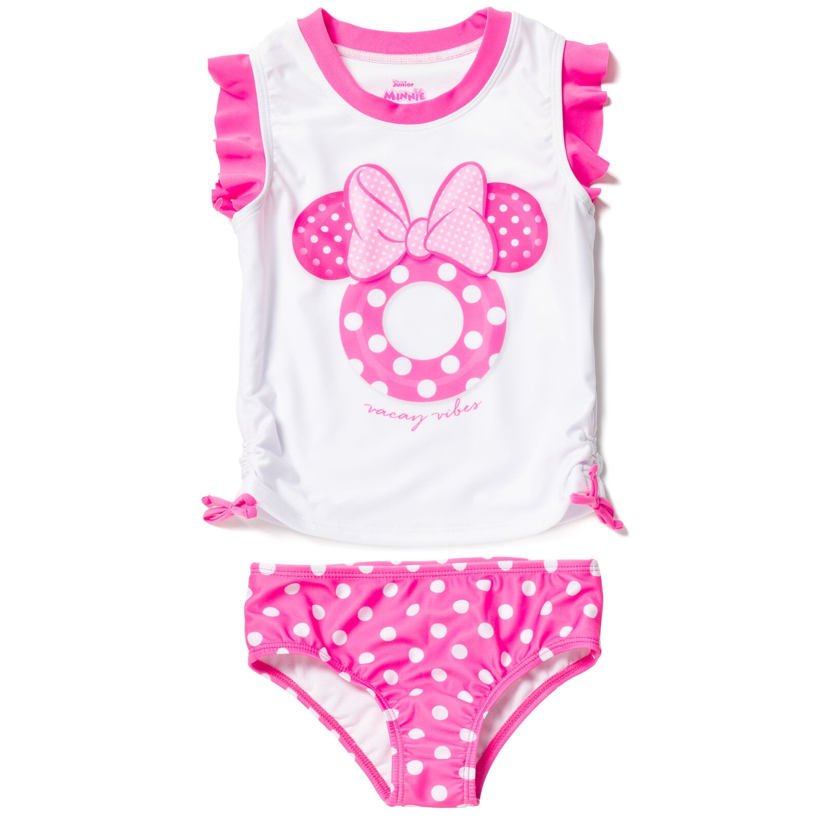 Disney Minnie Mouse Tankini UPF 50+ Top Bikini Bottom Swim Set Polka ...