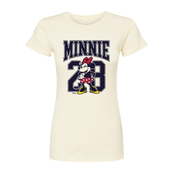 Disney - Minnie Mouse - Team Minnie Collegiate '28 - Juniors Fitted Graphic T-Shirt