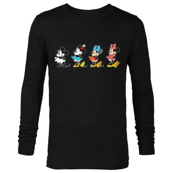 Disney Minnie Mouse Through the Ages - Long Sleeve T-Shirt for Men - Customized-Black