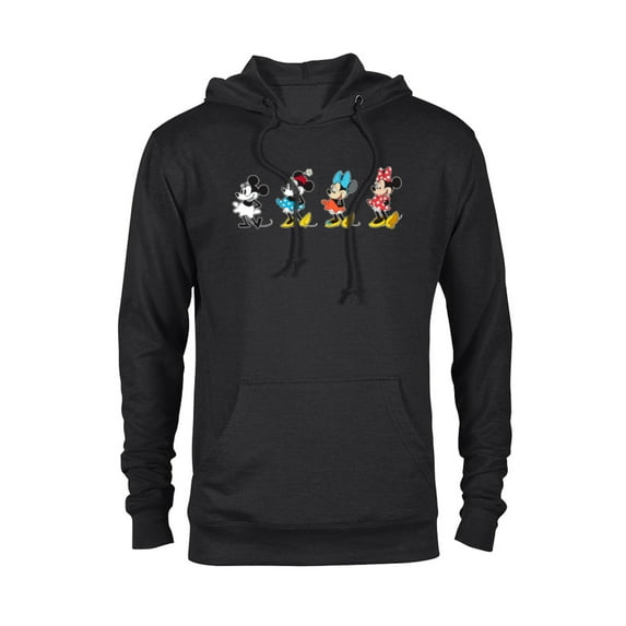 Disney Minnie Mouse Through the Ages - Pullover Hoodie for Adults - Customized-Black