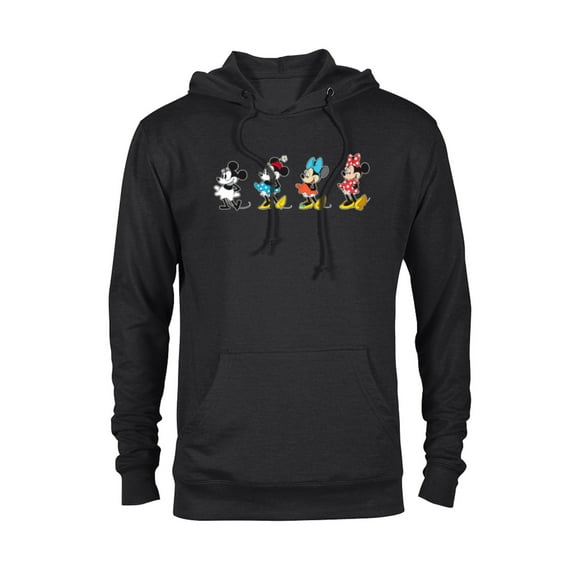 Disney Minnie Mouse Through the Ages - Pullover Hoodie for Adults - Customized-Black
