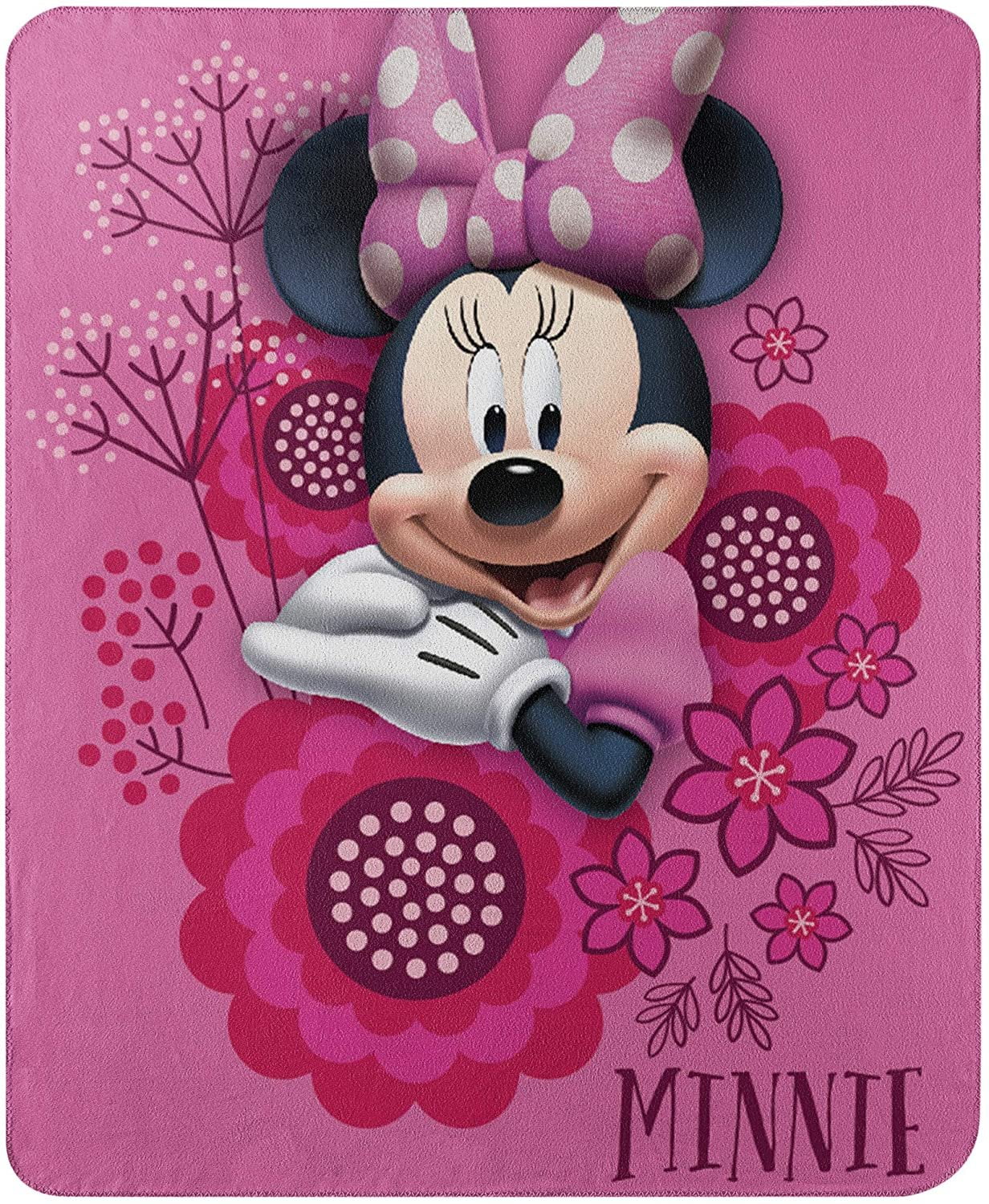 Disney Minnie Mouse Throw Blanket, So Many Bows, 45x60, Multicolor, 100% Polyester, 1 Each