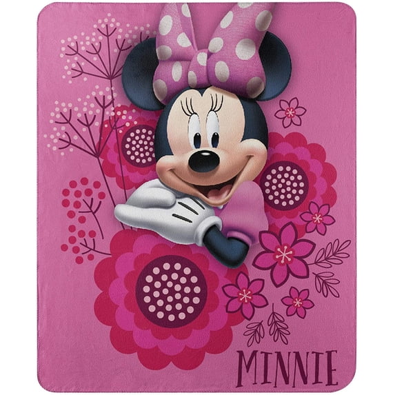 Disney Minnie Mouse Throw Blanket, So Many Bows, 45x60, Multicolor, 100% Polyester, 1 Each