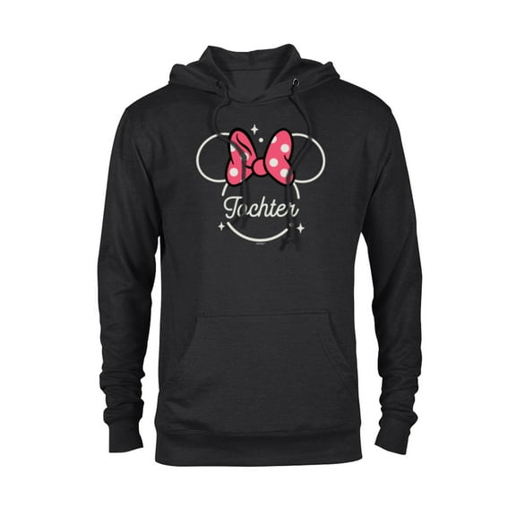 Disney Minnie Mouse Tochter Head Icon Magic Family German- Pullover Hoodie for Adults - Customized-Black