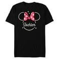 thumbnail image 1 of Disney Minnie Mouse Tochter Head Icon Magic Family German- Short Sleeve Blended T-Shirt for Adults - Customized-Black, 1 of 5