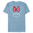 thumbnail image 1 of Disney Minnie Mouse Tochter Head Icon Magic Family German- Short Sleeve Blended T-Shirt for Adults - Customized-Ocean Blue, 1 of 5
