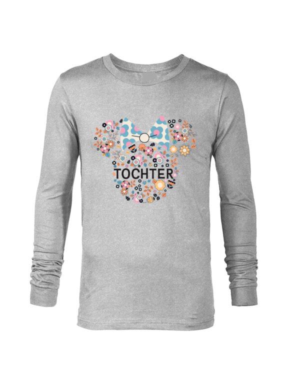 Minnie Mouse Tochter Icon Flowers German Family Trip- Long Sleeve T-Shirt for Men - Customized-Athletic Heather