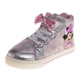 thumbnail image 1 of Disney Minnie Mouse Toddler Canvas Sneakers, Silver Pink, 8, 1 of 7