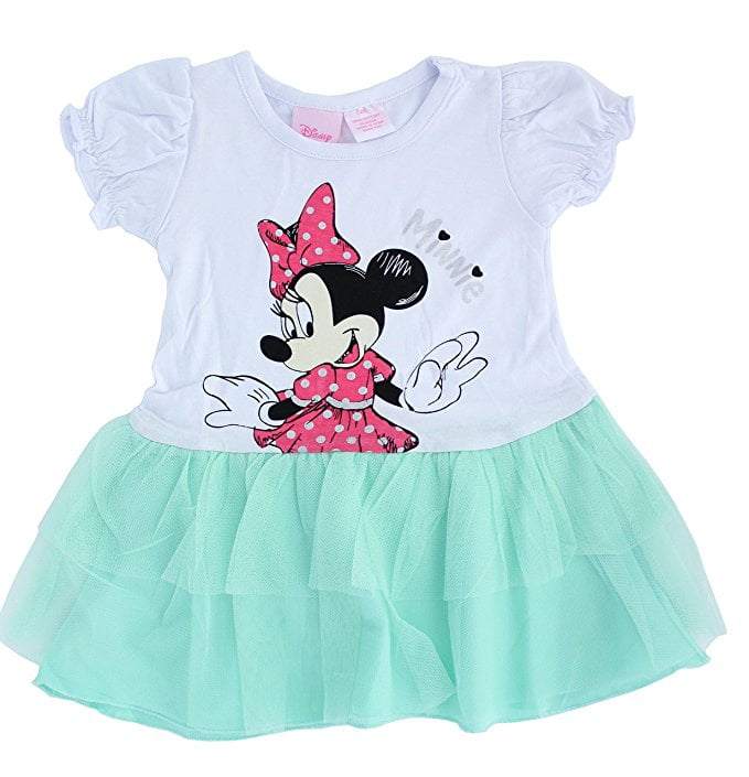 Baby Girl Summer Dress In Minnie Mouse Design Dark Blue Color