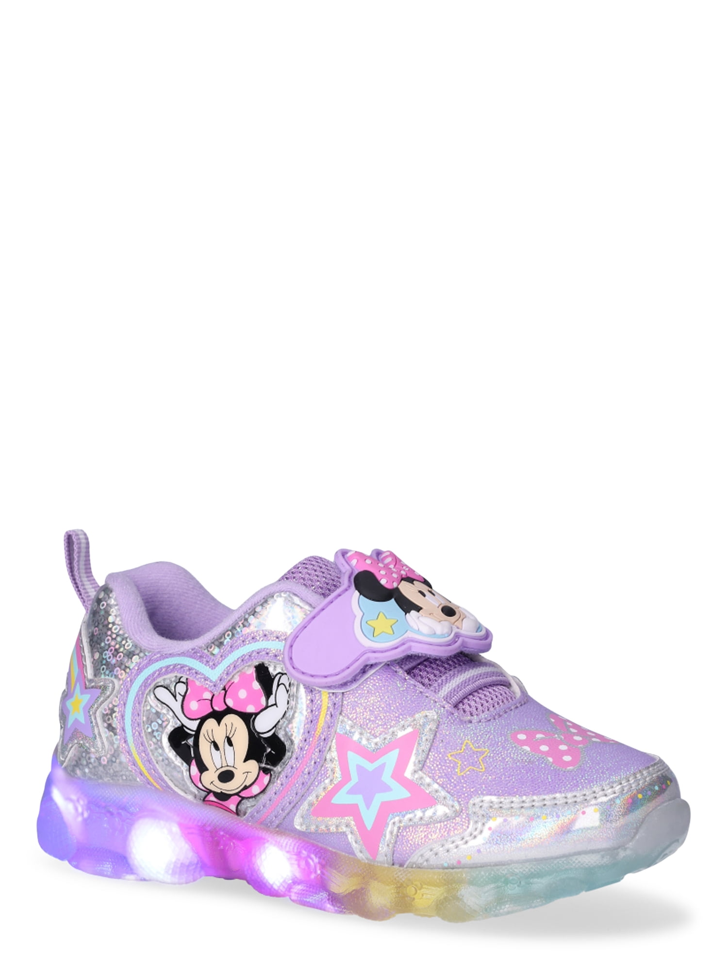 Disney Minnie Mouse Toddler Girl Light-Up Sneakers - Walmart.com