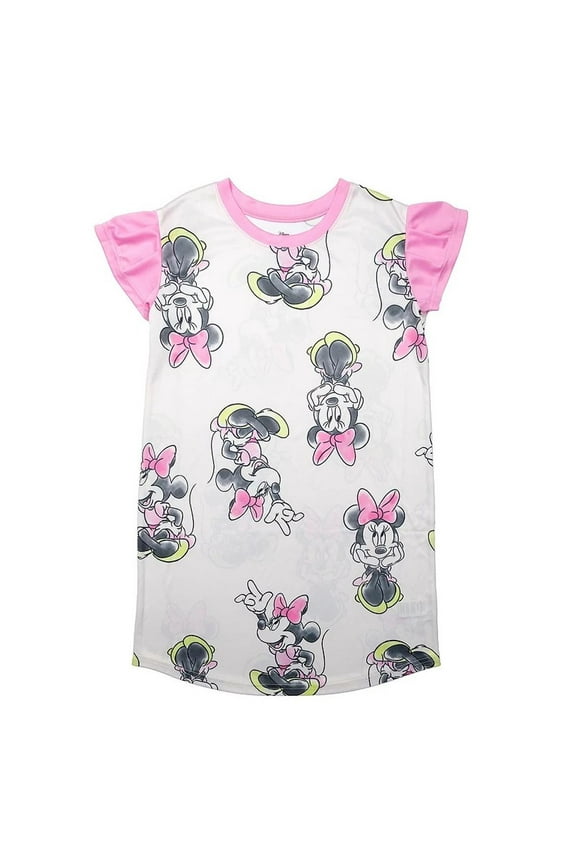 Minnie Mouse Toddler Girl's Satinet Print Character Nightgown (Size 3T)