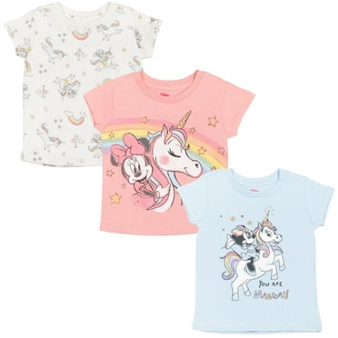 Disney Minnie Mouse Toddler Girls 3 Pack T-Shirts Infant to Big Kid