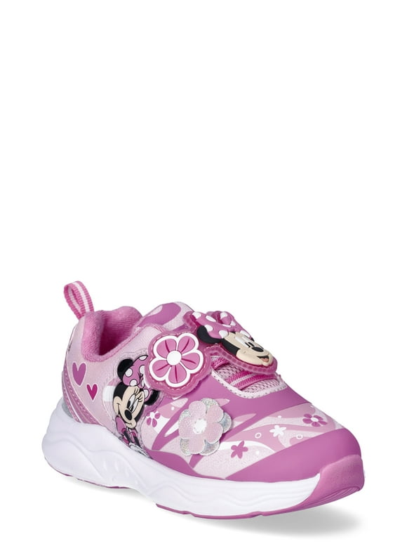 Disney Minnie Mouse Toddler Girls Athletic Sneaker, Sizes 6-11