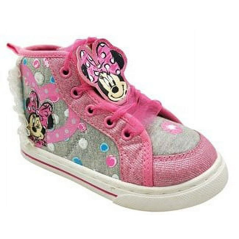 Disney Minnie Mouse Toddler Girls' Dotty High Top Sneaker