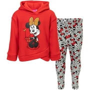 Disney Minnie Mouse Toddler Girls Fleece Hoodie and Leggings Outfit Set Infant to Big Kid