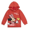 thumbnail image 1 of Disney Minnie Mouse Toddler Girls' Fleece Hooded Sweatshirt Red, 1 of 7