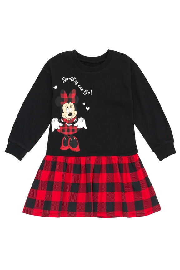 Minnie Mouse Toddler Girls Fleece Skater Dress Black 3T
