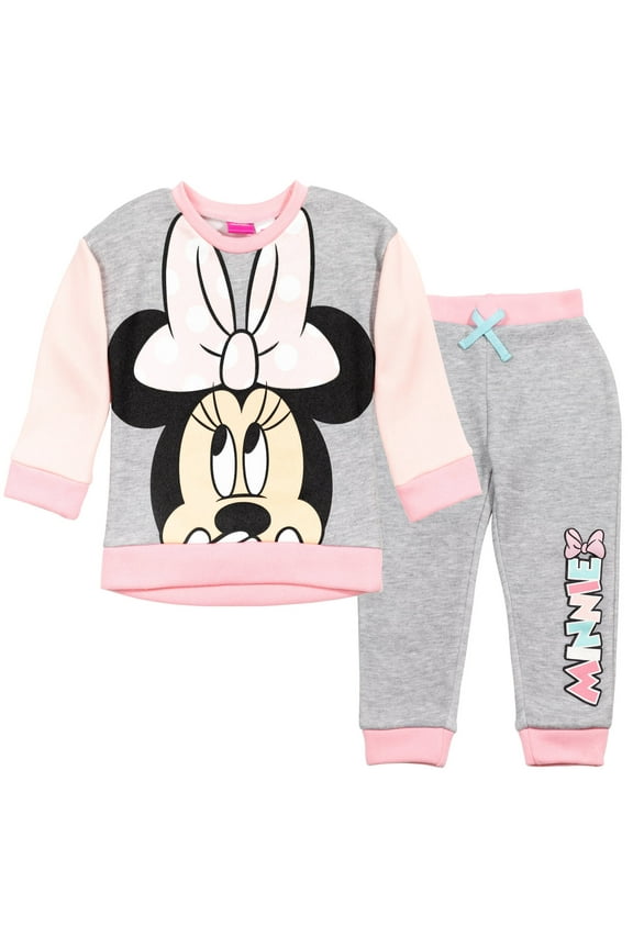 Minnie Mouse Toddler Girls Fleece Sweatshirt and Pants Set Infant to Little Kid