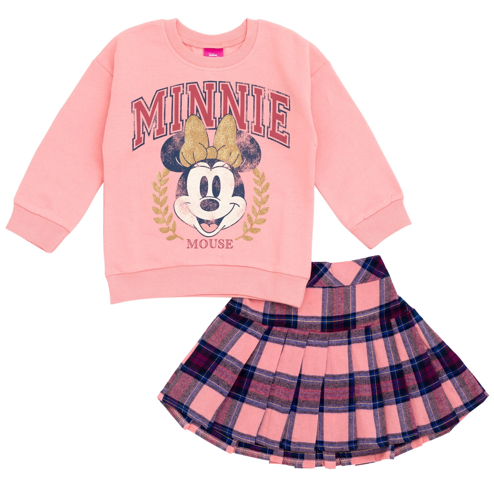 Disney Minnie Mouse Toddler Girls Fleece Sweatshirt and Skirt