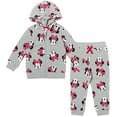 thumbnail image 1 of Disney Minnie Mouse Toddler Girls Fleece Zip Up Hoodie and Jogger Pants Set Toddler to Big Kid, 1 of 5
