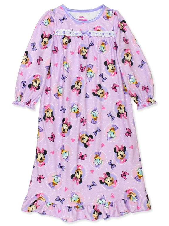 Minnie Mouse Toddler Girls Granny Gown Nightgown 8, Purple
