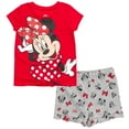 thumbnail image 1 of Disney Minnie Mouse Toddler Girls' T-Shirt and French Terry Shorts Set Red and Heather Grey Minnie Mouse, 1 of 7