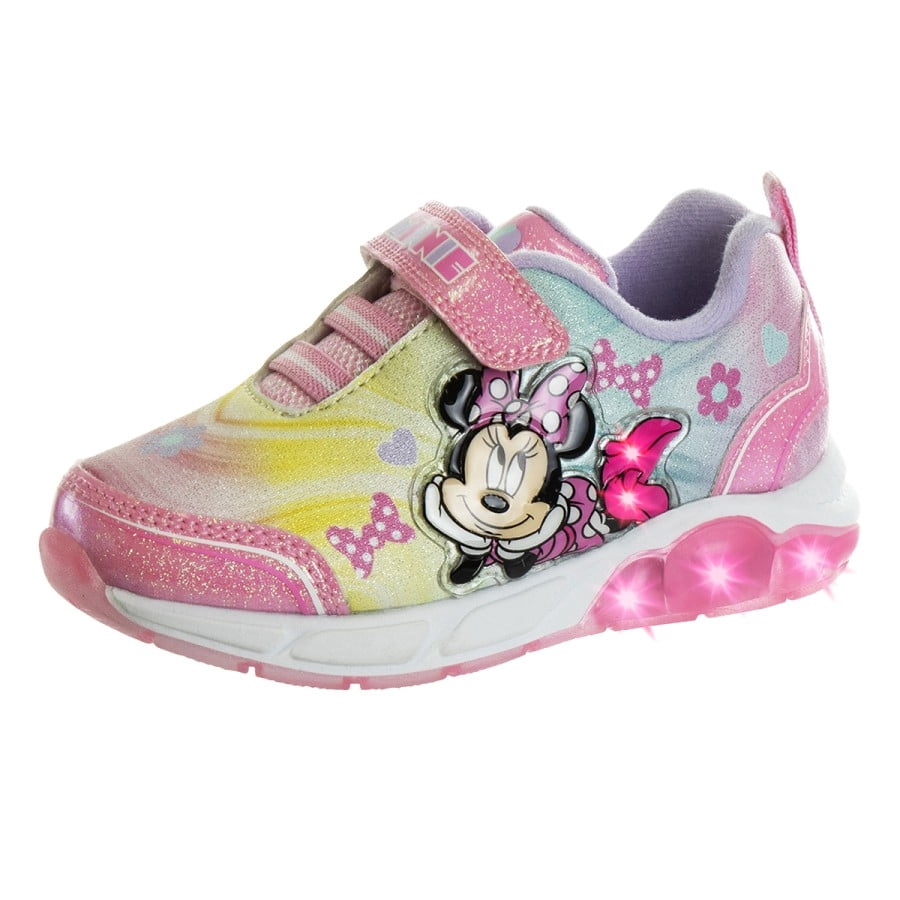 Disney Minnie Mouse Toddler Girls' Light Up Sneakers Pink Size 7