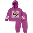 thumbnail image 1 of Disney Minnie Mouse Toddler Girls’ Outfit Set - Two Piece Hoodie Sweatshirt with Metallic Ink Print & Jogger Pants (4T), 1 of 5