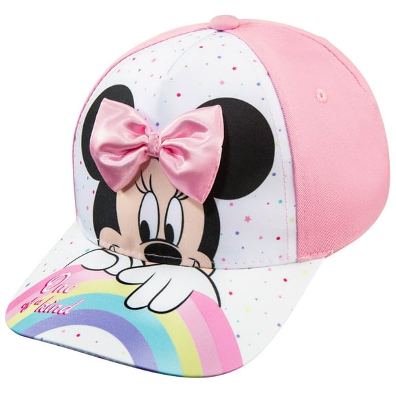 Disney Minnie Mouse Toddler Girls Pink Baseball Cap - Many Styles - Ages 2-4 Years - Adjustable Velcro Closure