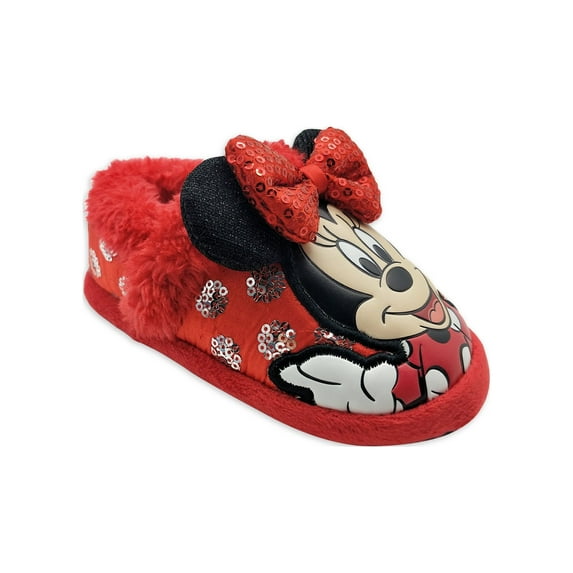 Disney Minnie Mouse Toddler Girls Plush A-Line Slipper
