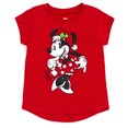thumbnail image 1 of Disney Minnie Mouse Toddler Girls' Short Sleeve T-Shirt Holiday Red, 1 of 5