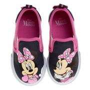 Disney Minnie Mouse Toddler Girls' Slip-on Flat Heel Canvas Sneakers