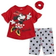 thumbnail image 1 of Disney Minnie Mouse Toddler Girls T-Shirt Bike Shorts and Scrunchie 3 Piece Outfit Set Infant to Big Kid, 1 of 5
