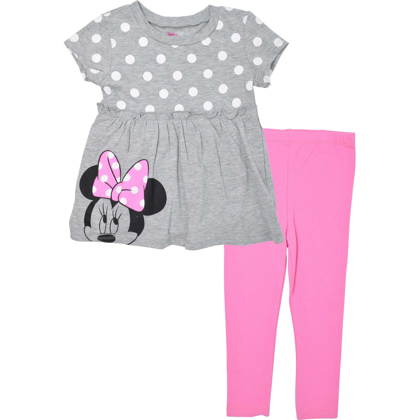 Disney Minnie Mouse Toddler Girls T-Shirt Dress and Leggings Outfit Set Infant to Big Kid - image 1 of 3